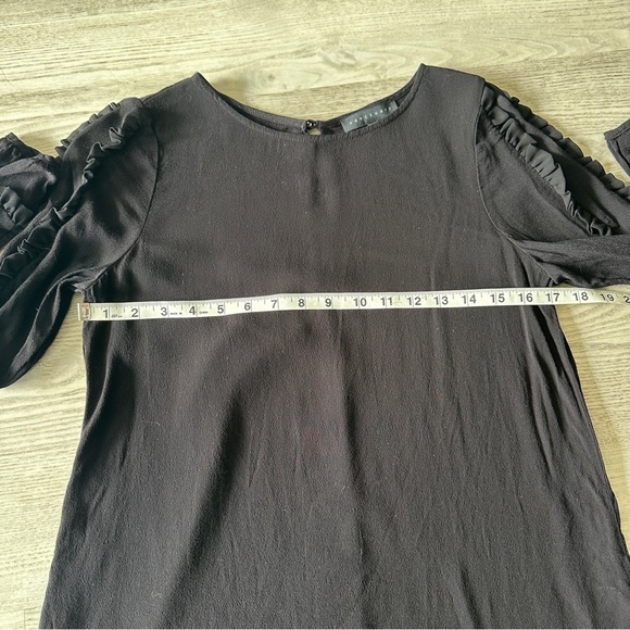 Sanctuary Black Ruffle Long Sleeve Top Small - Picture 8 of 10